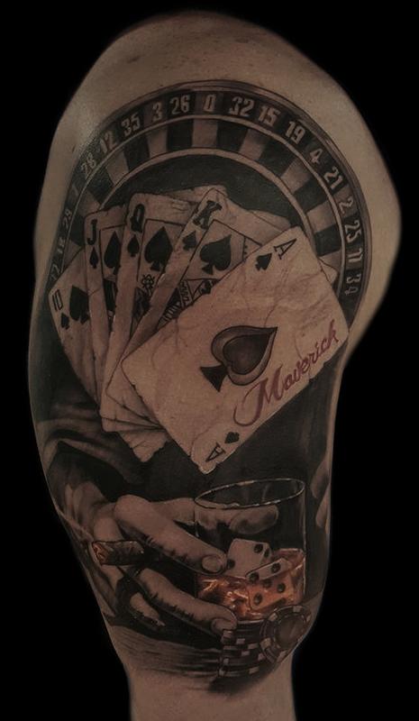 Gambling half sleeve