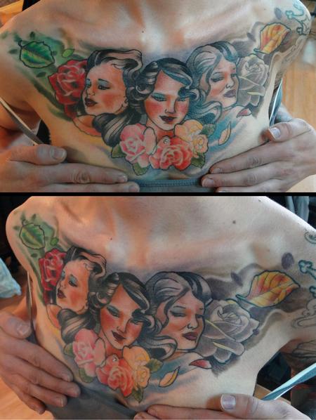 Tattoos - chest panel.  Maiden Mother Chrone - 75556