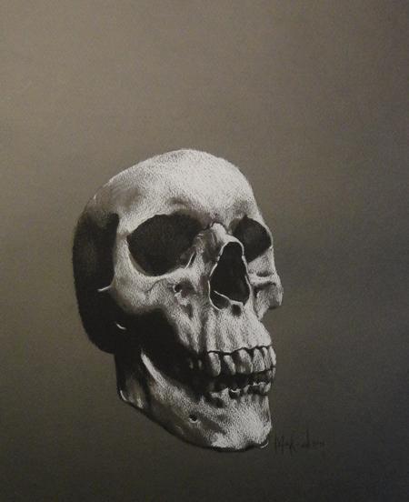 Ian Robert McKown - charcoal on tinted paper