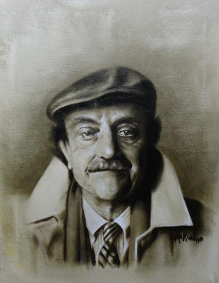 Ian Robert McKown - Kurt Vonnegut oil on canvas