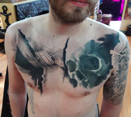 Tattoos - healed chest piece - 89208