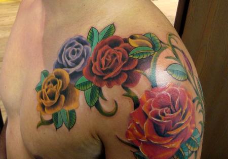 Tattoos - roses rose  - 69737