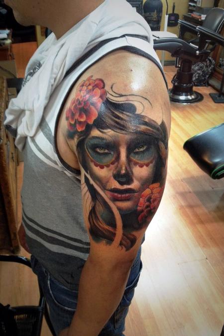 Tattoos - Day of the Dead woman - 104007