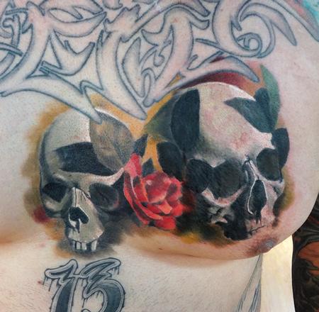 Tattoos - chest skull - 87070