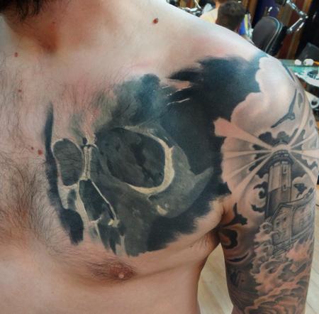 Tattoos - Healed Skull - 86067