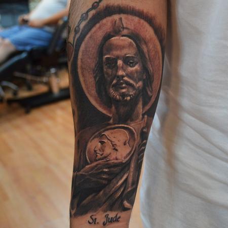 Tattoos - Saint Jude. St. Jude on forearm - 77565