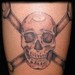 tattoo galleries/ - Skull and Wrench Crossbones on a Calf