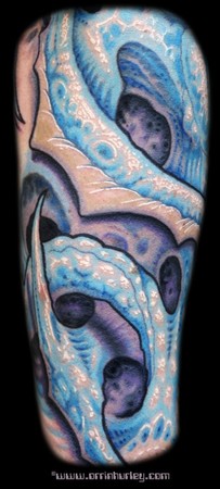 Tattoos - Preview of Bio Organic Sleeve (In Progress)