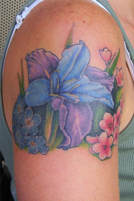 Tattoos California Iris tattoo click to view large image