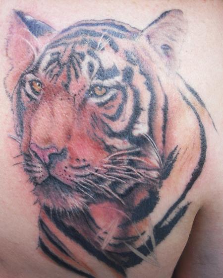 Galen Luker realistic Tiger Tattoo