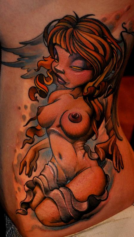 angel pinup  Tattoo Design Thumbnail
