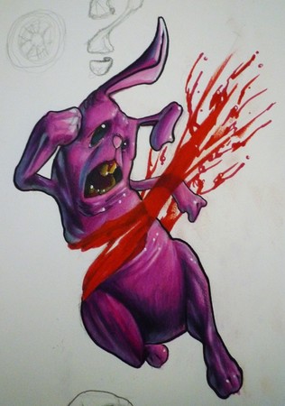 Tattoos - rabbit with worse luck - 48769