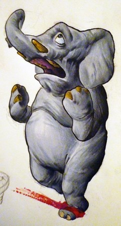 Tattoos - elephant with bad luck - 48768