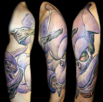 xemilx Octopus Half Sleeve Tattoo