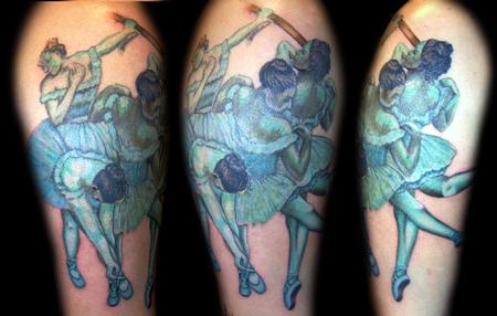 Angela Leaf - degas ballerinas color tattoo