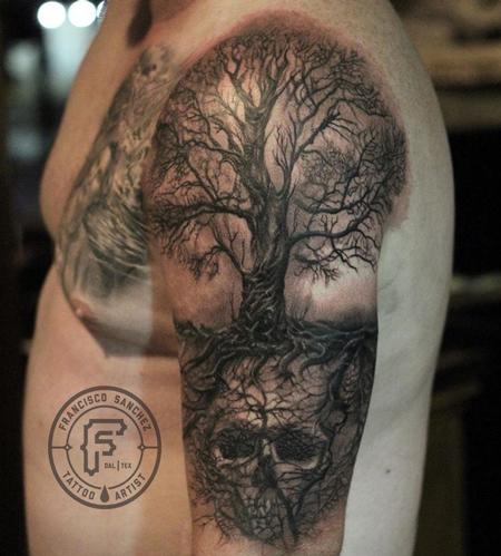 Realistic Tree Tattoo by Francisco Sanchez : Tattoos Realistic Tree Tattoo by Francisco Sanchez : Tattoos