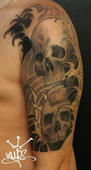 Keyword Galleries Black and Gray tattoos Evil tattoos Skull tattoos