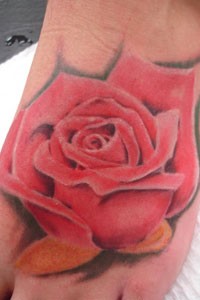 Tattoos - Dominic Norman - custom rose tattoo
