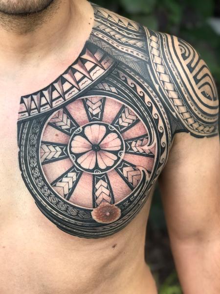polynesian chest piece Design Thumbnail