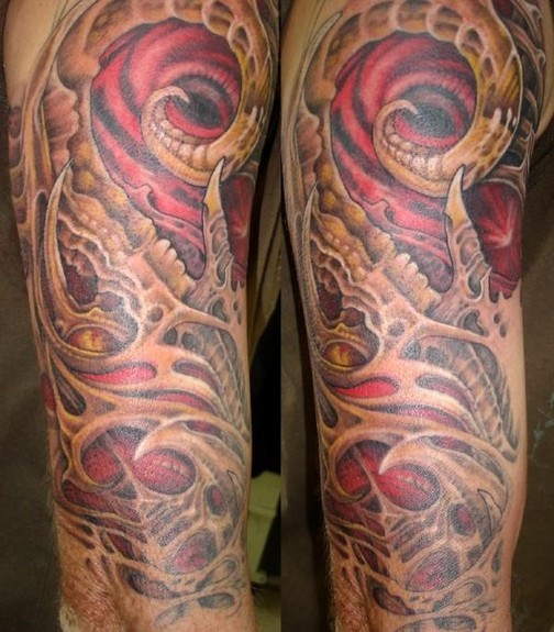 Looking for unique Tattoos Bioorganic half sleeve