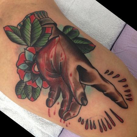 Gary Dunn - Color traditional hand  tattoo, Gary Dunn Art Junkies Tattoo