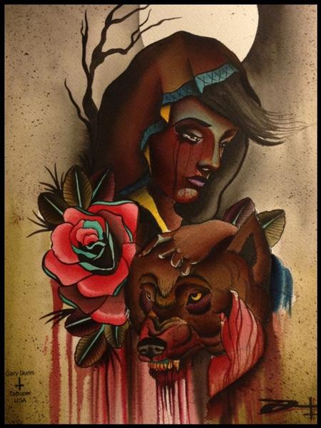 Gary Dunn - Girl and wolf