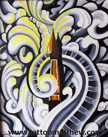 Tattoos - The Paintbrush Acrylic 8x10 - 70236