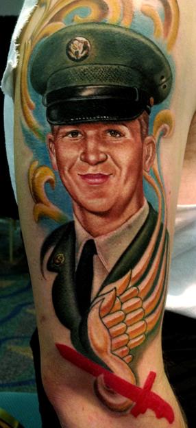 portrait of Father Tattoo Design Thumbnail