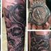 Start to a black and gray sleeve Tattoo Design Thumbnail