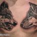 Two wolves. Tattoo Thumbnail