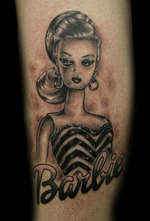 barbie logo tattoo. Original Barbie Doll Tattoo