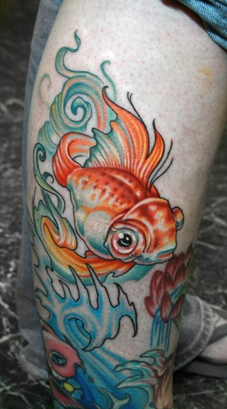 Gold Fish Tattoo
