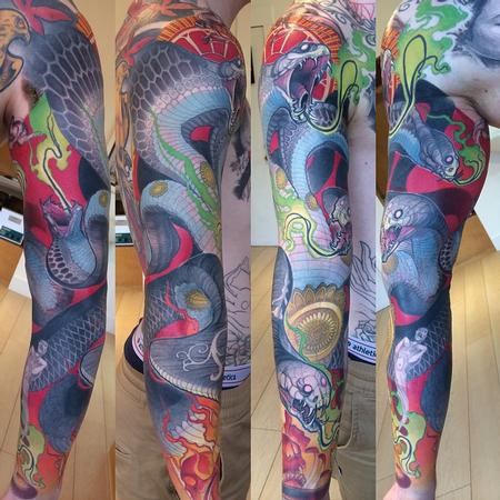 Tattoos - snake sleeve - 112168