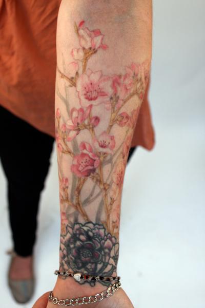 Tattoos - Cherry Blossom Arm Piece - 66409