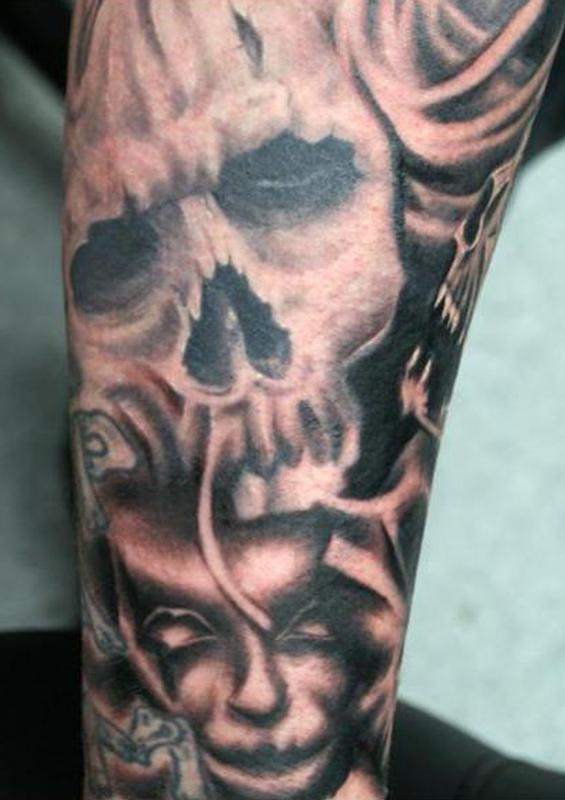 Skull Facial Tattoo 107