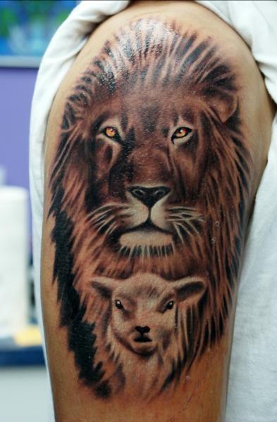 lion and lamb tattoo by gido tattoonow lion and lamb tattoo by gido tattoonow