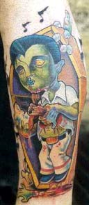 Tattoos - Movie Horror tattoos - Dead Elvis Tattoo