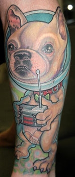 Tattoos - Gunnar - Space Dog Tattoo