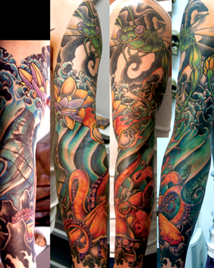 Sleeve by Dave Attonito: TattooNOW