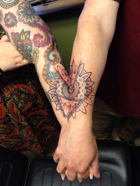 Cory Ferguson - adjoining couple tattoo