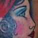 Tattoos - Gypsy Girl with Tamborine Tattoo - 51138