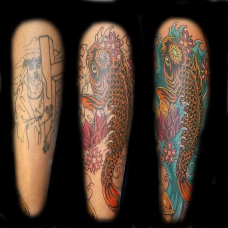 Tattoos Mark Nattress Koi Fish Cover Up Now viewing image 1 of 22