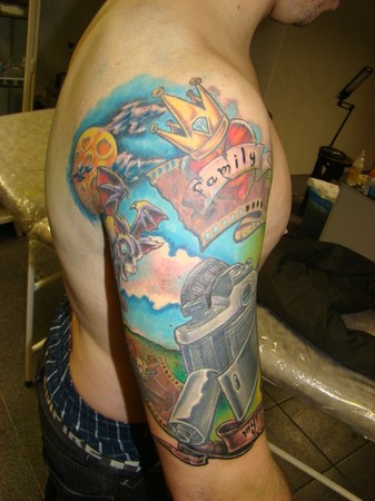 Daniel Camera new school tattoo Daniel Camera new school tattoo