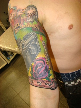 Daniel  - other angle camera new school tattoo