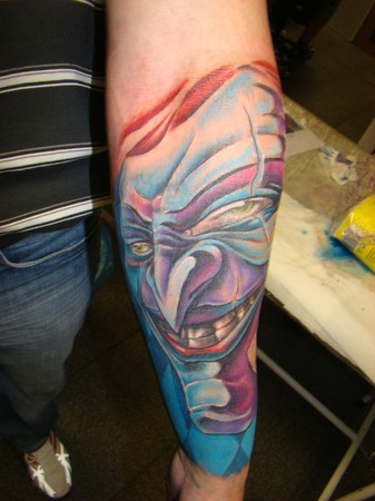 Daniel  - Joker/clown face tattoo
