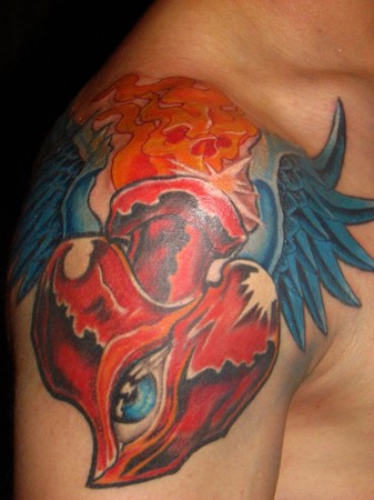 Daniel Dudek Eternal flame tattoo