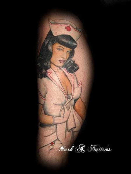 Bettie Page-Nurse -Pin up bettie page mermaid. Bettie Page-Nurse -Pin up