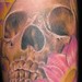 Tattoos - Skull and Flower Tattoo - 44179