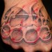 Tattoos - Brass Knuckle Hand Tattoo - 44160