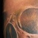 Tattoos - Skull and Lotus Flower Tattoo - 44180